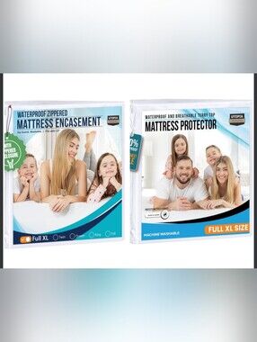 2 Full Size XL Mattress Protector. 1 is an Encasement & 1 is a Protector
